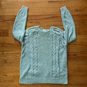 Michael Kors Cable Knit Sweater size Large light gray